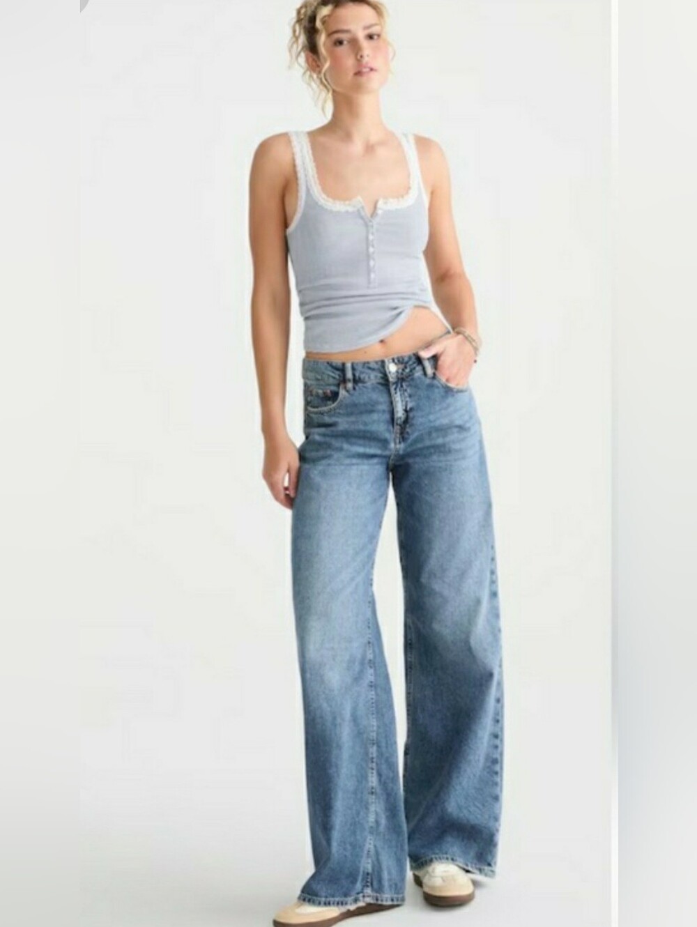 AEROPOSTALE HIGH RISE WIDE LEG JEANS